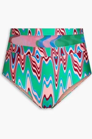 PATBO Bikinislip mit Print und Mesh-Besatz - - XS