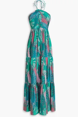 Bash Bedrucktes Maxikleid aus Krepon mit Rückenausschnitt - - 1