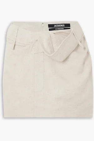 Jacquemus Bahia Minirock aus Webstoff mit Falten - Neutral - FR 34