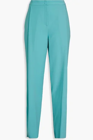 Emporio Armani Plissierte Karottenhose aus Crêpe - Blau - IT 44