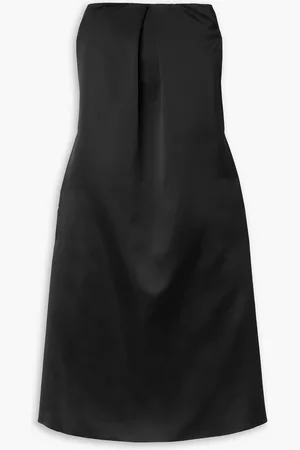 CO Trägerloses Midikleid aus Duchesse-Satin mit Falten - - XL