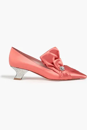 Roger Vivier Pumps aus Satin mit Verzierung - Orange - EU 35