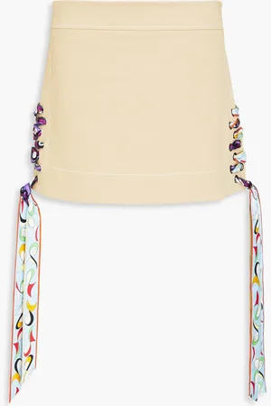 Puccini Minirock aus Twill aus einer Baumwollmischung mit Schnürung - Neutral - IT 42