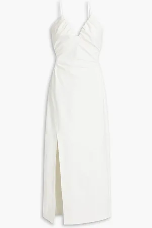 Cinq A Sept Adria Midikleid aus Stretch-Crêpe mit Cut-outs - Weiß - US 12