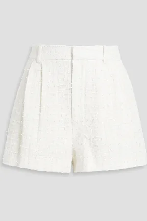 ALICE+OLIVIA Alice Olivia - Conry Shorts aus Tweed - Weiß - US 12