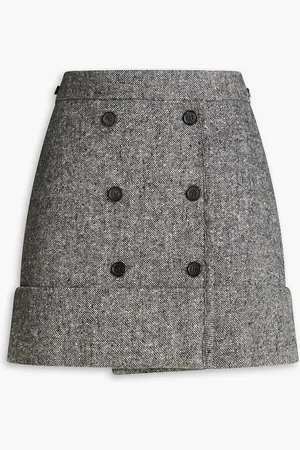 Thom Browne Mini-Wickelrock aus Tweed aus einer Merinowoll-Mohairmischung - - IT 38