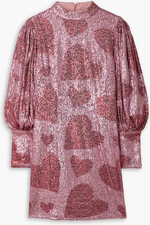 Farm Rio Minikleid aus Tüll mit Pailletten - Pink - XS