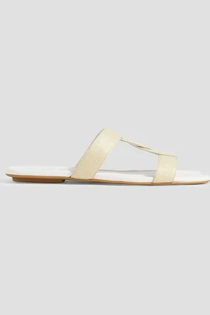 Stuart Weitzman Ibiza Sandalen aus Canvas - Weiß - EU 37.5