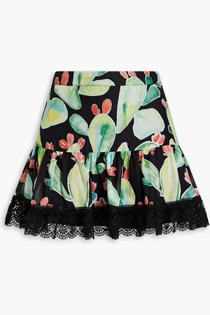 CHARO RUIZ IBIZA Vitoria bedruckter Minirock aus Voile aus einer Baumwollmischung - - S