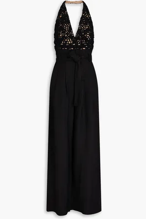 Brunello Cucinelli Jumpsuit aus Twill mit Lochstrickeinsatz - - L