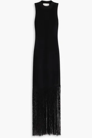 3.1 Phillip Lim Maxikleid aus einer Baumwollmischung mit Fransen - - XS