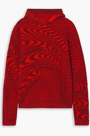 Aztech Ed Curtis Kapuzenpullover aus Jacquard-Strick - Rot - S