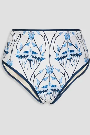 Agua by Agua Bendita Magenta Cometa Bikini-Höschen aus recyceltem Stretch-Material mit Print - Weiß - XS