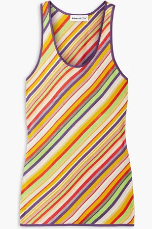 Kenneth Ize Gestreiftes Tanktop aus einer Seiden-Baumwollmischung - - IT 48