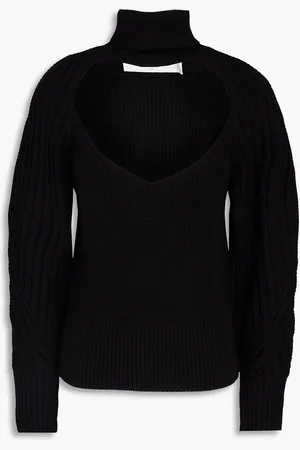 IRO Rollkragenpullover aus Rippstrick mit Cut-outs - - L