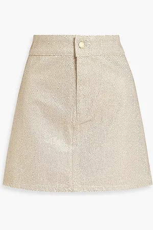 Triarchy Minirock aus Denim mit Kristallverzierung - Neutral - 27