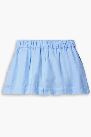 Bondi Born Aruba Shorts aus Leinen - Blau - XS
