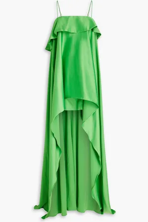 Nicholas Mehrlagiges asymmetrisches Maxikleid aus Satin - - US 10