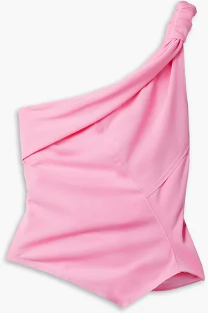 Commission Asymmetrisches Oberteil aus Piqué mit Drapierung und Cut-out - - XL
