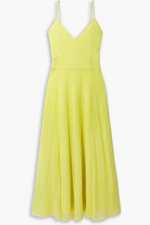 Jason Wu Midikleid in Pointelle-Strick - Gelb - S