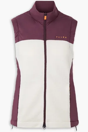 Falke Hybrid Weste aus Shell und gebürsteter Wolle - Lila - XS