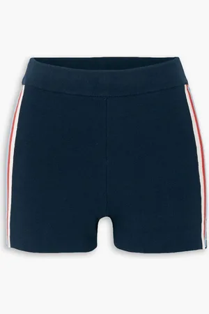 The Upside Pacific Speechless Shorts aus Stretch-Biobaumwolle mit Streifen - Blau - US 10