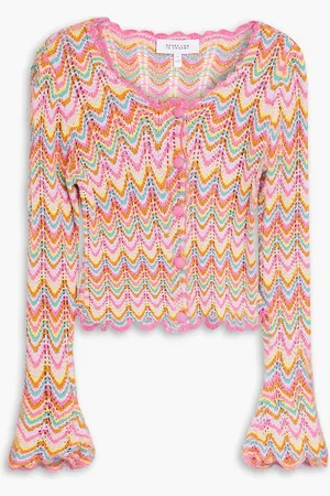 Derek Lam Cropped Cardigan in Häkeloptik - - XL