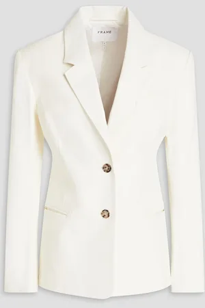 Frame The Femme Blazer aus Leder - Weiß - US 12
