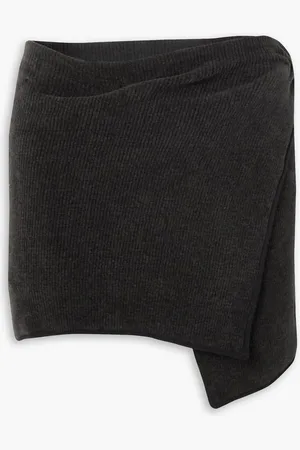 Jacquemus Bagnu Minirock aus Chenille aus einer Baumwollmischung mit Wickeleffekt - Braun - FR 42