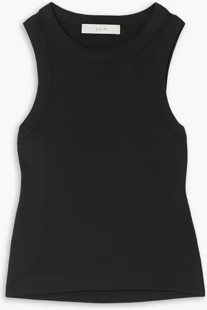 LVIR Tanktop aus gerippter Stretch-Baumwolle mit Cut-outs - - L