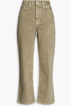 Frame Le Jane hoch sitzende Cropped Jeans mit geradem Bein - Grün - 24