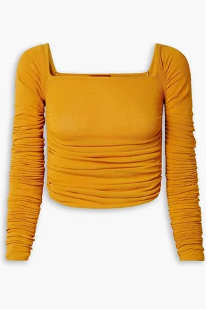 Altuzarra Asgard Oberteil aus Stretch-Jersey mit Raffungen - Gelb - XS