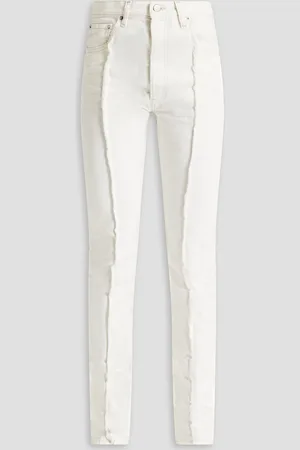 Maison Margiela Hoch sitzende Jeans mit schmalem Bein und Fransen - - IT 36