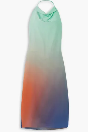 Gauchere Kleid aus Seidenchiffon mit Farbverlauf - - FR 36