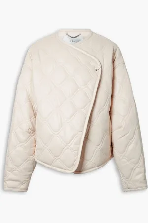 A.L.C. Emory asymmetrische Steppjacke aus wattiertem Kunstleder - Weiß - M