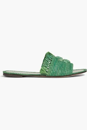 Tory Burch Eleanor Pantoletten aus Raffiabast - - US 5.5