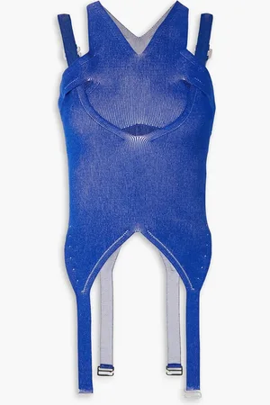 DION LEE Mehrlagiges Tanktop aus Rippstrick - Blau - XXS