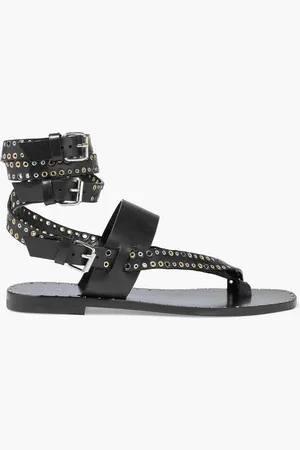 IRO Joki Sandalen aus Leder mit Ösenverzierung - - EU 37