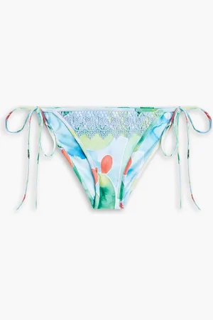 CHARO RUIZ IBIZA Laia tief sitzendes Bikini-Höschen mit Print - Blau - L