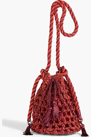 Catarina Mina Saco Jasmin Beuteltasche in Häkeloptik - Orange - OneSize