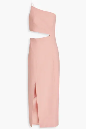 Cinq A Sept Laurile Midikleid aus Webstoff mit Cut-outs und asymmetrischer Schulterpartie - Pink - US 14