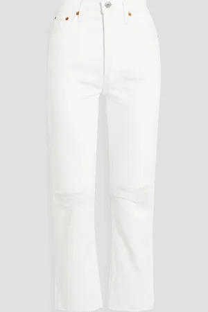 RE/DONE 70s hoch sitzende Jeans mit geradem Bein in Distressed-Optik - - 30