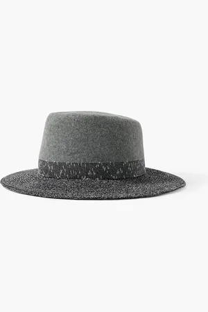 GIGI BURRIS MILLINERY Noelle Fedora aus Wollfilz und Chenille mit Ripsbandbesatz - Grau - ONESIZE