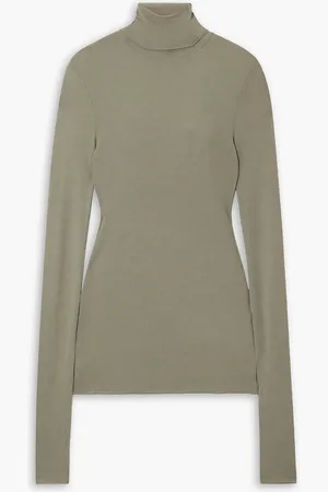 Ami Oberteil aus geripptem Jersey mit Rollkragen - Neutral - XS