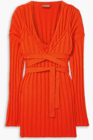 Altuzarra Boyes mehrlagiger Pullover aus einer gerippten Kaschmir-Baumwollmischung - Orange - XL