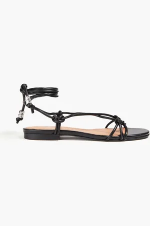 Ganni Sandalen aus veganem Leder mit Verzierung und Knotendetail - - EU 38