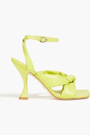 Stuart Weitzman Playa Sandalen aus Leder mit Knotendetail - Grün - EU 35