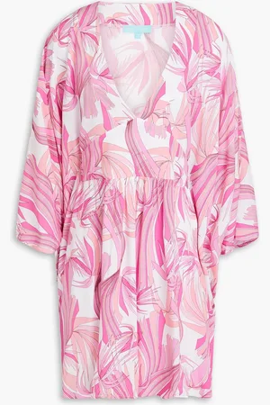 Melissa Odabash Grace bedrucktes Strandkleid aus Musselin - - ONESIZE