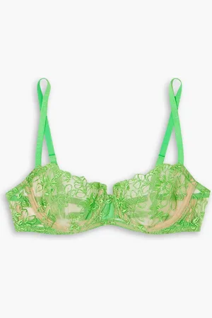 I.D. Sarrieri Jardin de Tuilerie Balconette-BH aus besticktem Tüll mit Satinbesätzen - - 36 DD