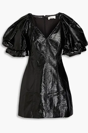 A.L.C. Park Minikleid aus Kunstleder in Knitteroptik - - US 4